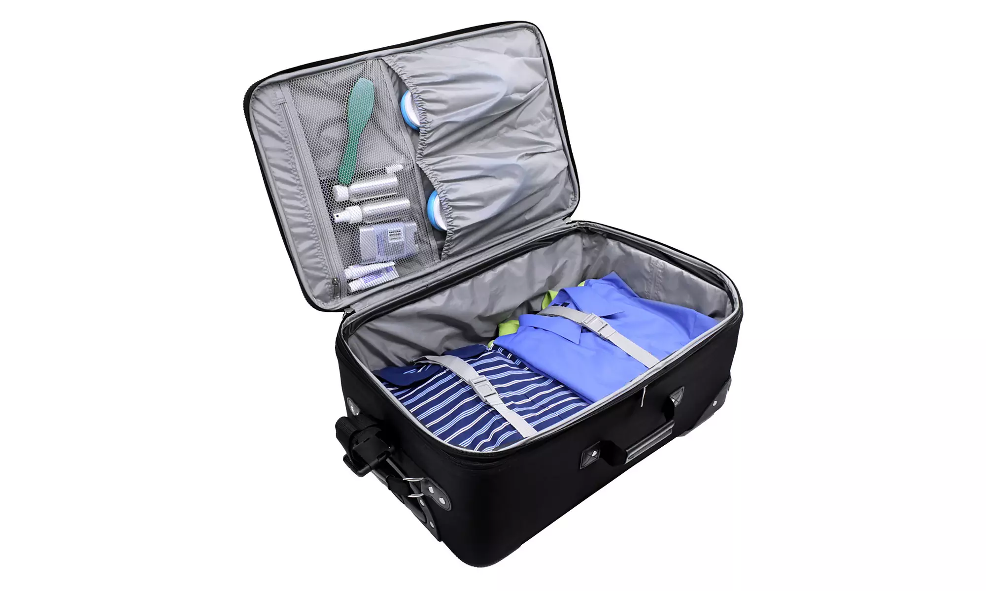3-Piece U.S. Traveler New Yorker Luggage Set in Red - Second Medium