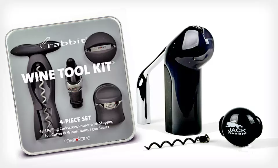 Metrokane Rabbit Four-Piece Wine Toolkits or Jack Rabbit Corkscrews (40% Off). Multiple Styles Available. Free Shipping. - Primary Image