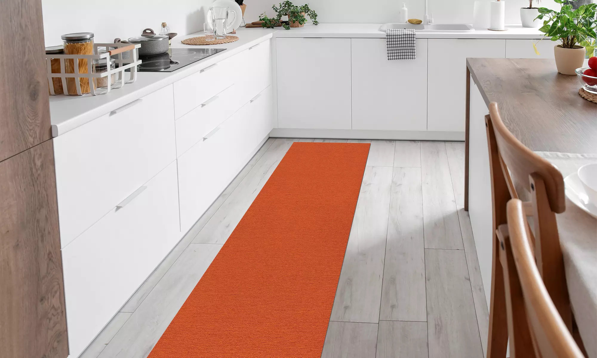 Fleckenresistenter und rutschfester Küchenläufer