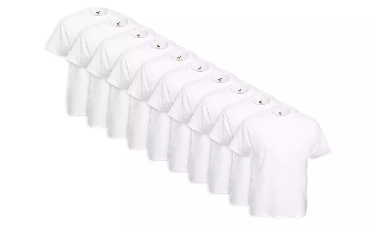 Lot de 10 t-shirts pour hommes de la marque Fruit of The Loom