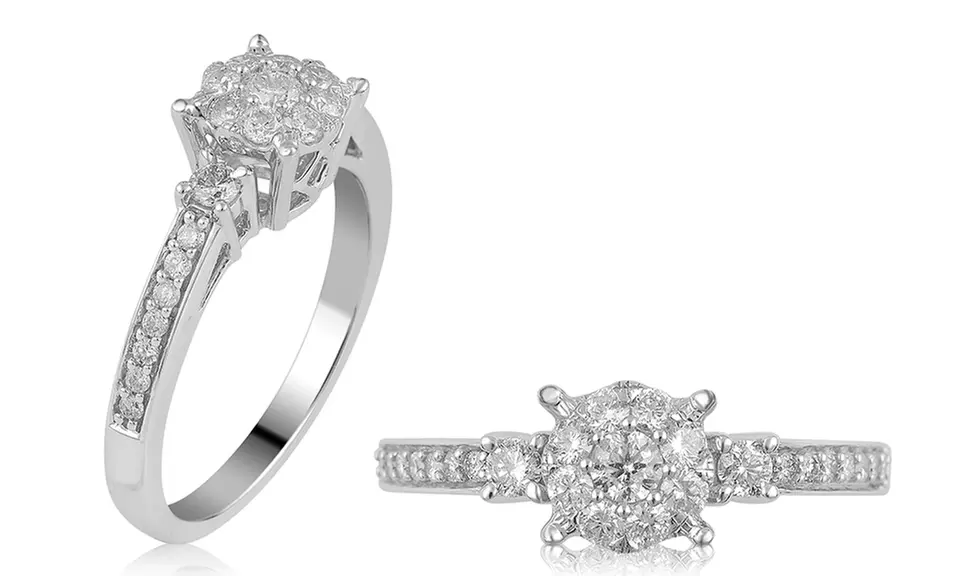 0.65 CTTW Diamond Engagement Ring in 10K White Gold - Primary Image