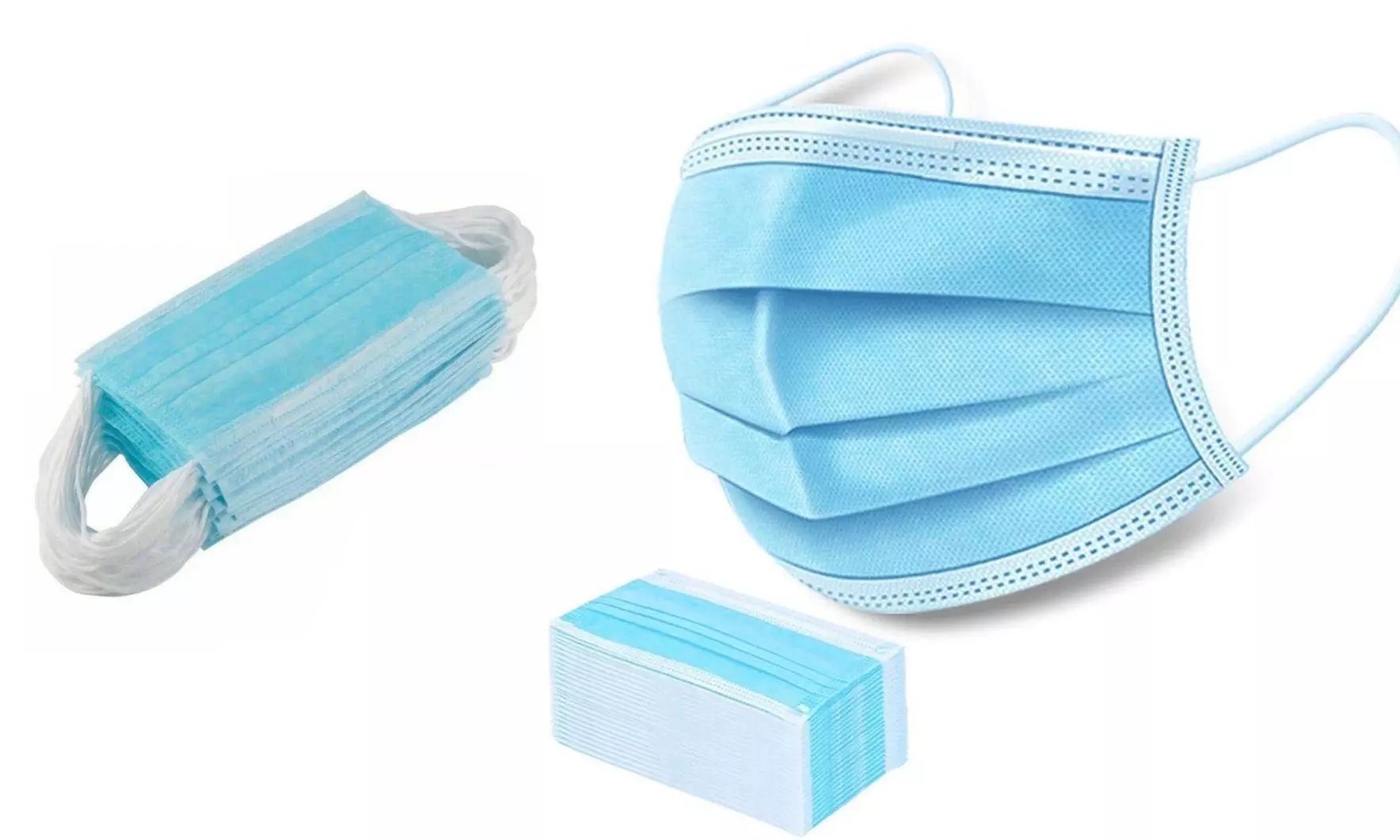 Non-Medical Disposable 3-Ply Face Masks (Multi-Packs Available) - Primary Image