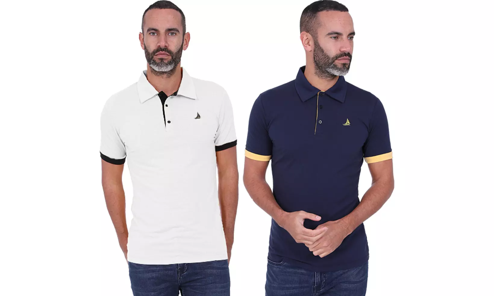 2 poloshirts voor heren van Blu Apparel