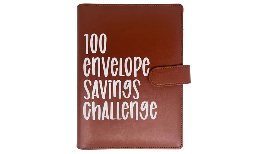 Image 6: 100 Envelope Challenge Binder Budget Planner Savings Book