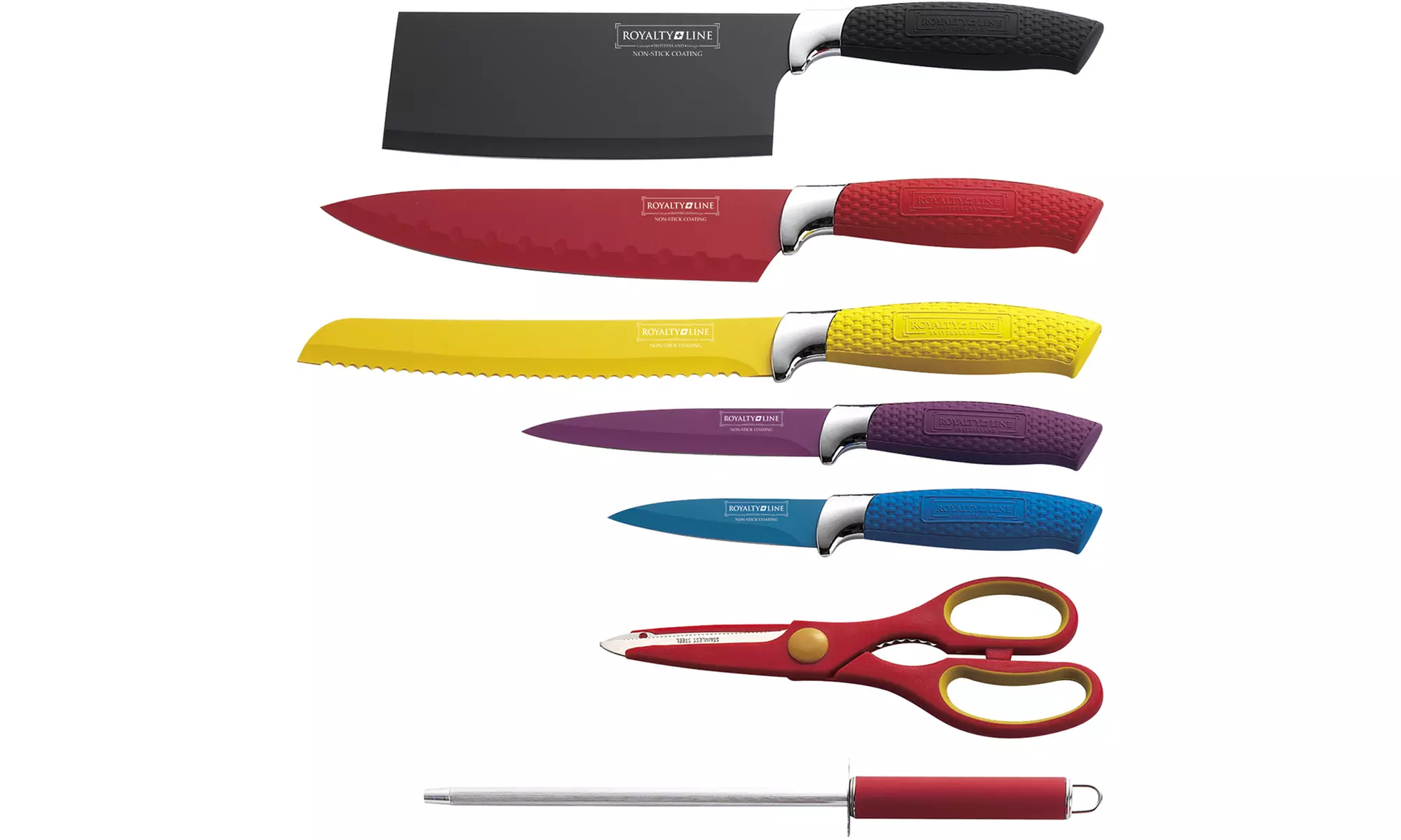 Swiss Royalty Line Knife Set with Stand: 8-piece (£24.98) or 12-piece with Kitchen Tools (£26.99) (Up to 77% Off) - Image 5