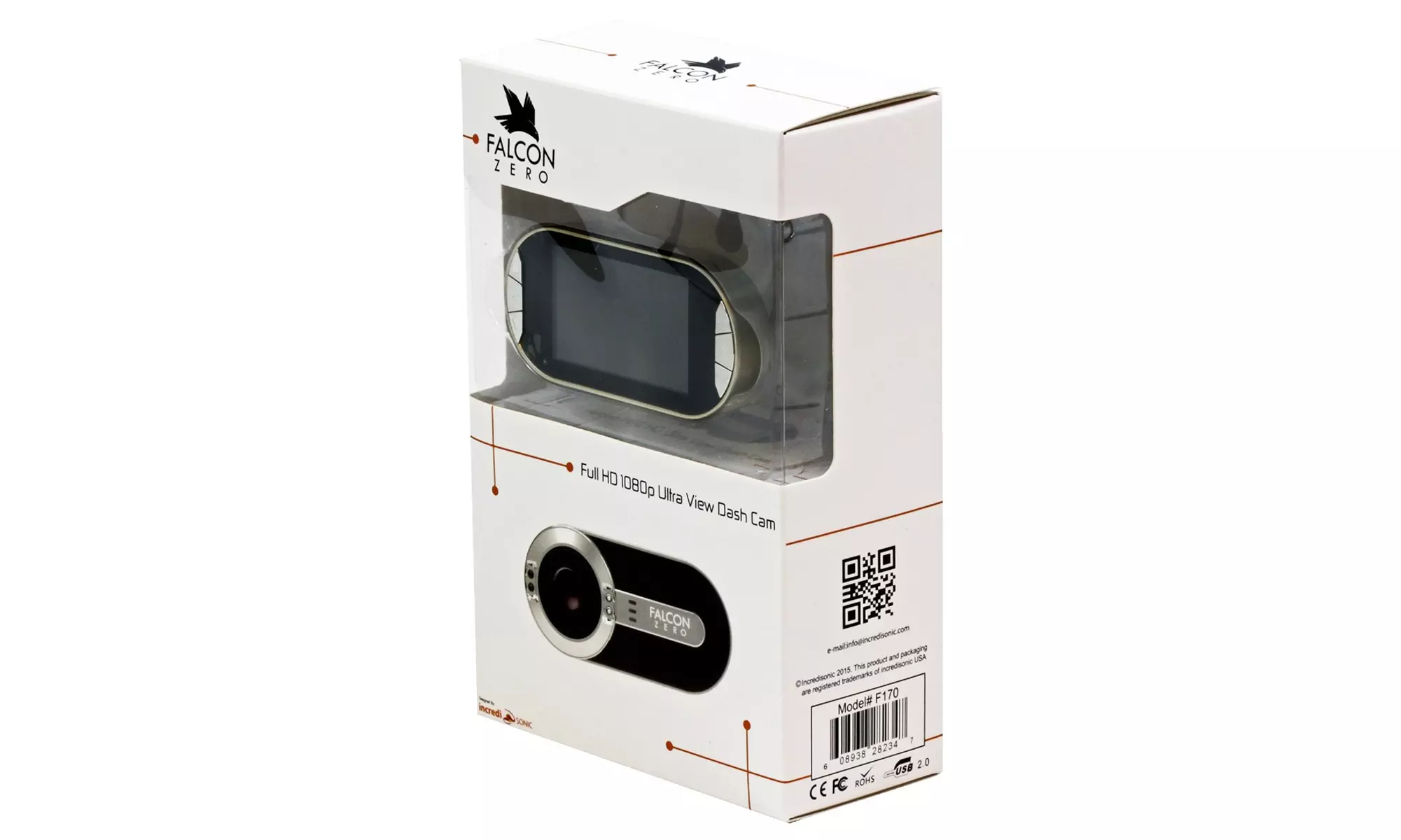Falcon Zero F170 1080p Full HD DVR Car Dash Cam with 170° Wide Angle Lens - Second Medium