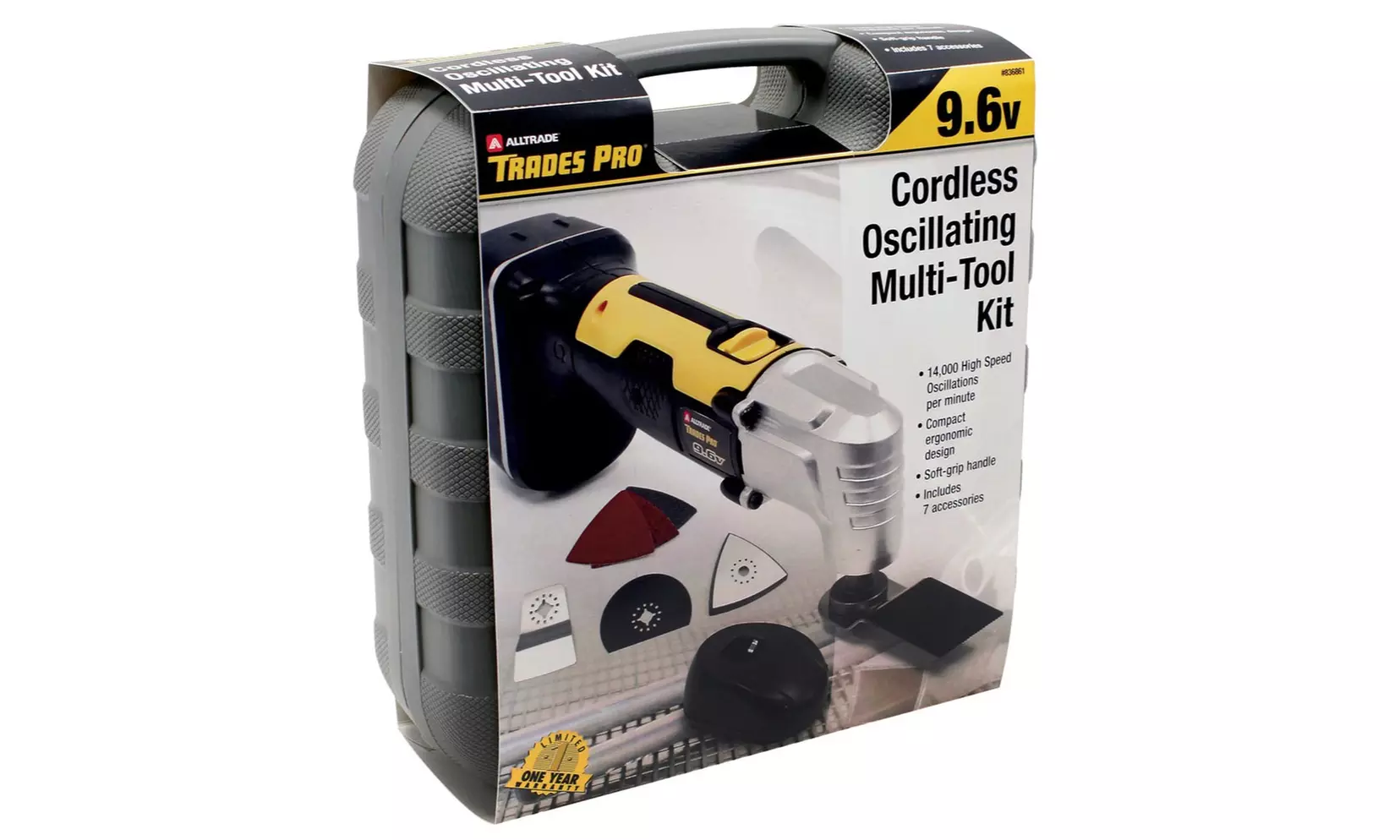 10-Piece Trades Pro 9.6V Cordless Oscillating Tool Kit - Second Medium