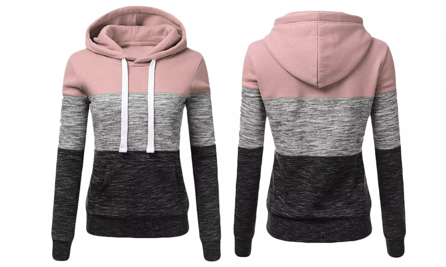 Sweat capuche femme tricolore - Second Medium