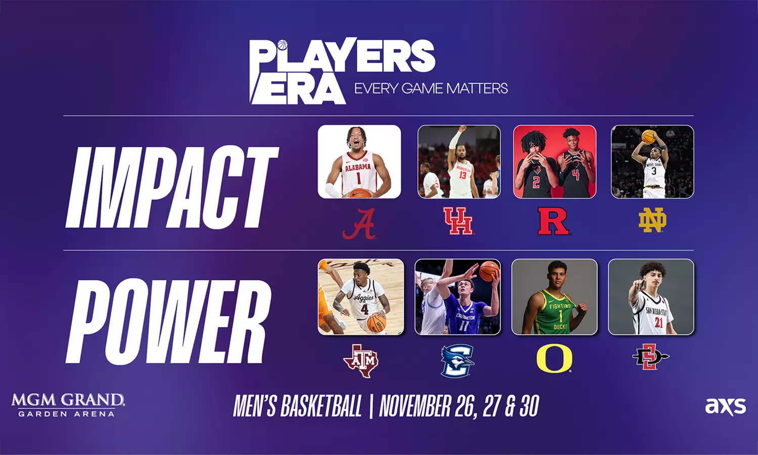2024 Players Era College Basketball Tournament (November 26 and 27) - Primary Image
