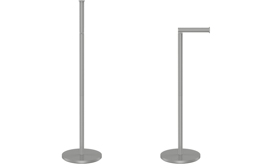 Image 9: Vinsani Freestanding Toilet Roll Stand