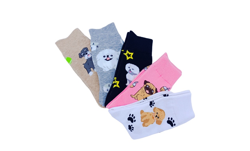 Image 2: Chaussettes avec imprimé chien