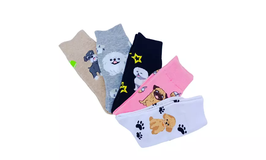 Image 2: Chaussettes avec imprimé chien