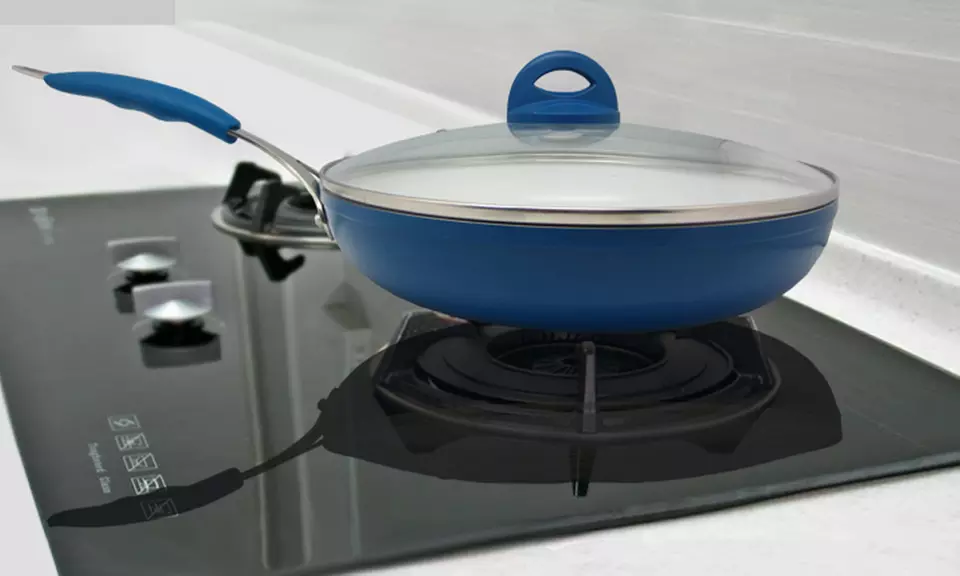 Sandra Venditti Ceramic Frying Pan with Lid - Primary Image