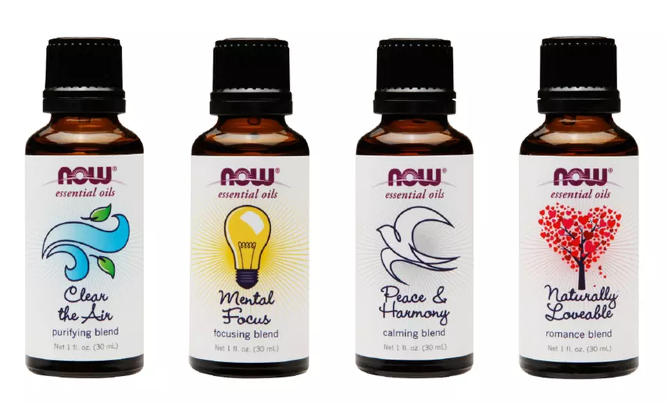 Now Aromatherapy Essential Oils; 4-Pack of 1 Fl. Oz. Bottles - Primary Image