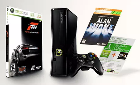 $199 for an Xbox 360 4GB Bundle with Two Games ($242.96 List Price). Free Shipping and Free Returns. - Primary Image