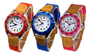 Kids' Fabric Strap Quartz Watch