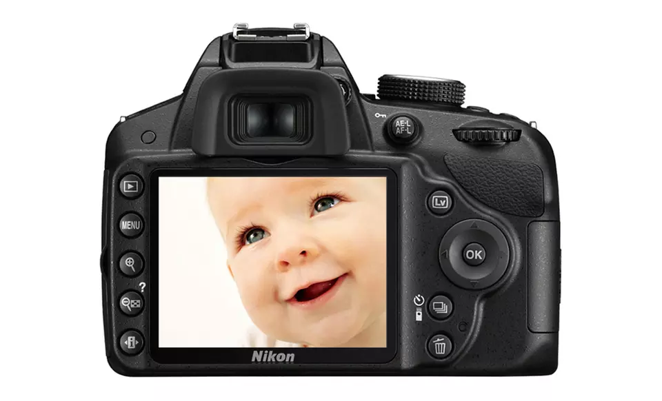 Nikon D3200 24.4MP CMOS Digital SLR Camera with 18mm–55mm VR Lens (Manufacturer ﻿Refurbished). Free Returns. - Second Medium