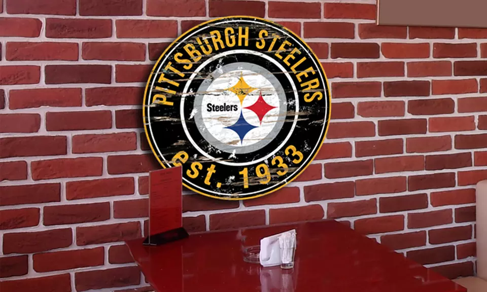 NFL Round Distressed Sign - Primary Image