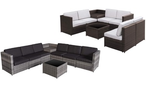 Outsunny Eight-Piece Rattan-Effect Garden Furniture Set