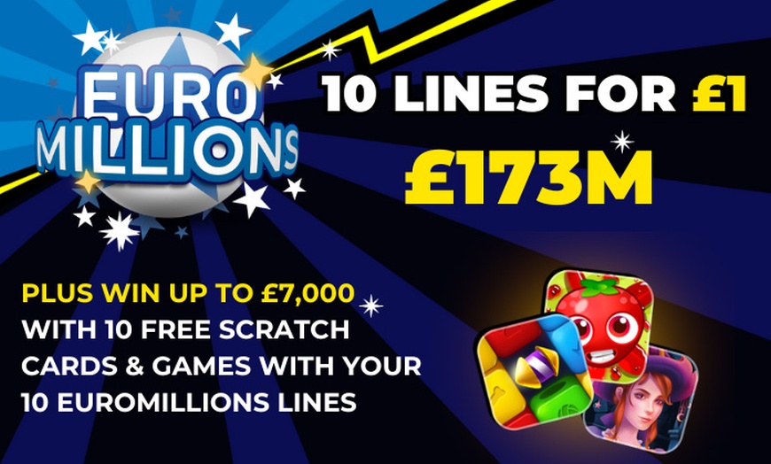 Image 1: 10 EuroMillions Lines For £2 + 10 Complimentary Scratch Cards