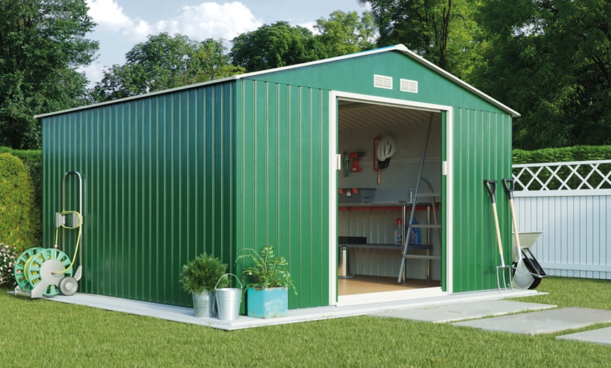 Image 21: Compact Pent Metal Shed