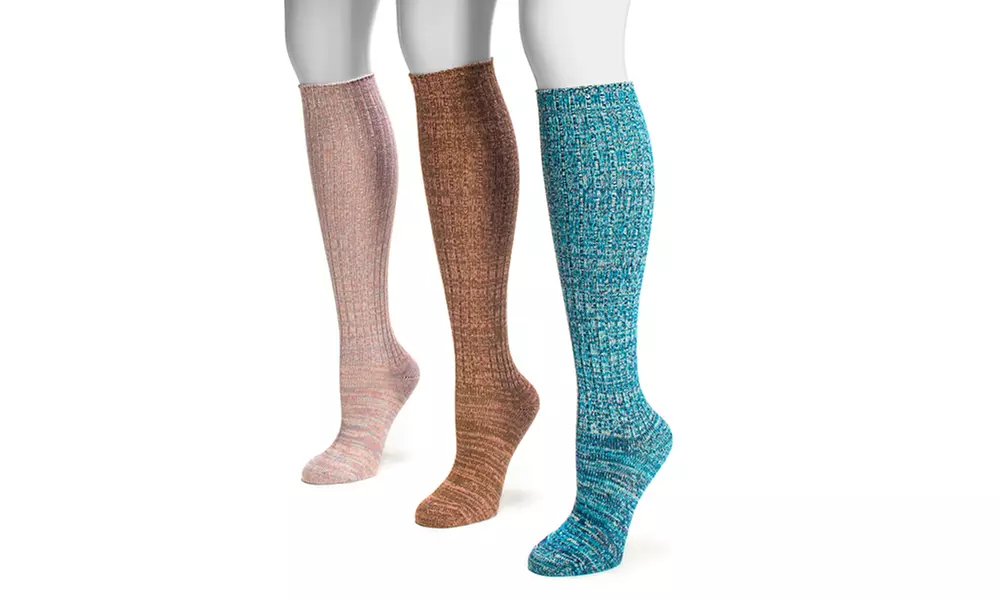 Muk Luks Women's Knee-High Socks (3-Pack) - Second Medium