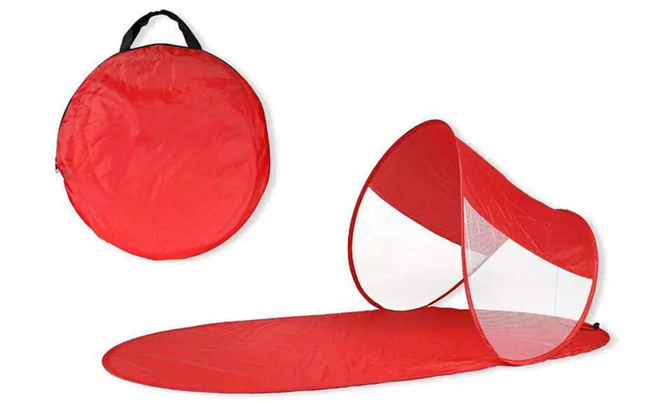 Strandmatte mit Pop-up-Sonnenschirm