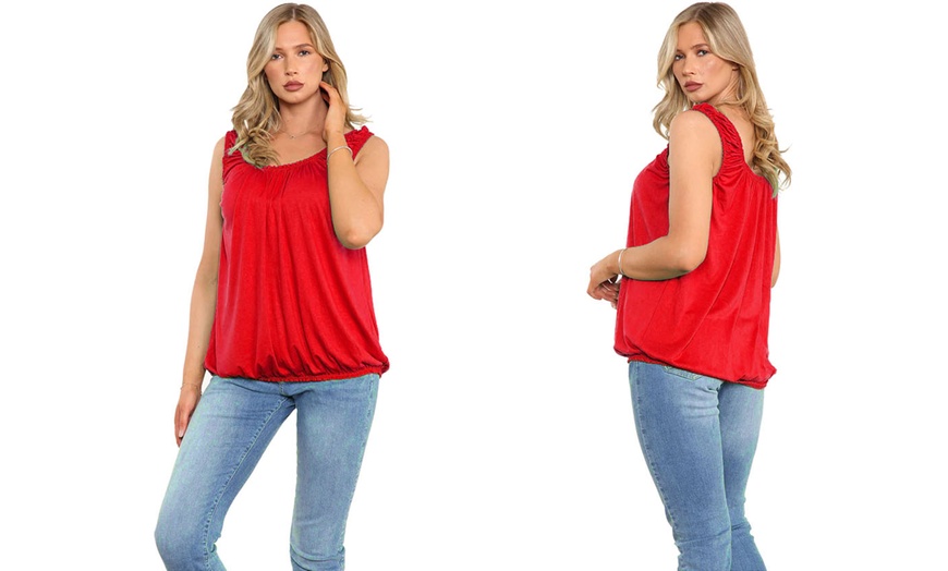 Image 12: Women's Soft Jersey Balloon Vest