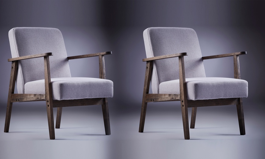 Image 5: Wooden Frame Armchair