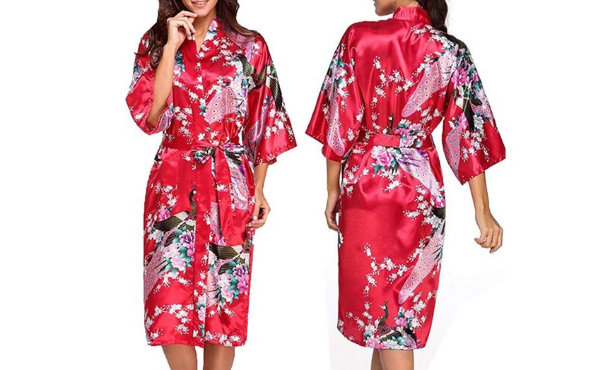 Image 5: Kimono Style Dressing Gown