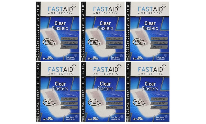 Image 1: Fast Aid Clear Plaster Six-Pack