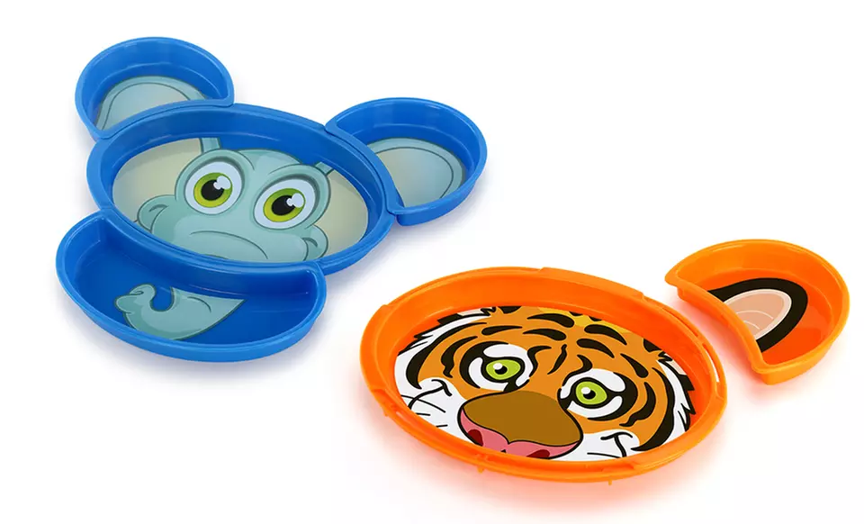 Animal-Shaped Build-A-Meal Plate Set for Kids. Free Returns. - Second Medium