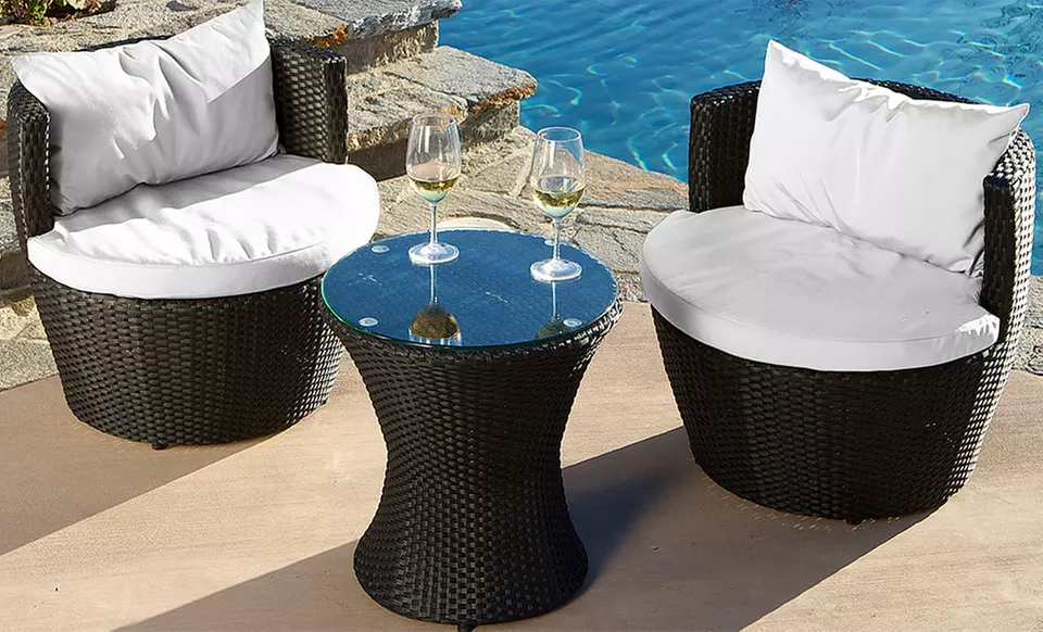 Outdoor Wicker Chat Set (3-Piece) - Primary Image