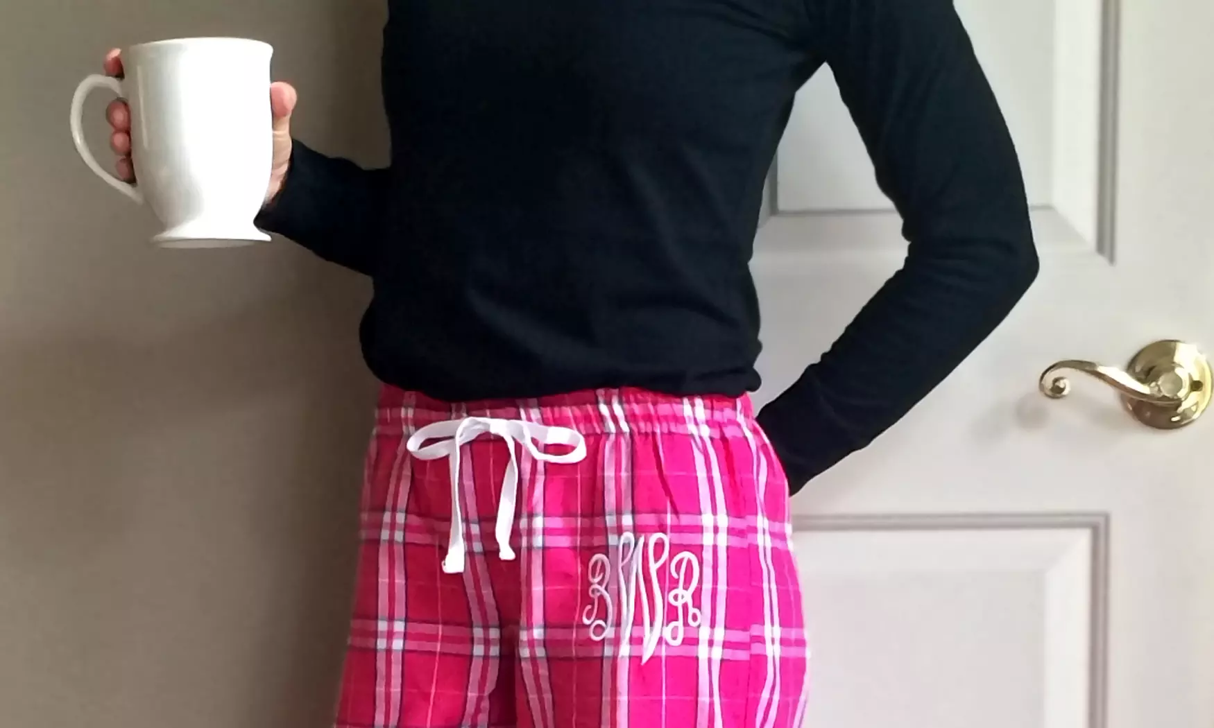 One, Two, or Four Pairs of Monogrammed Lounge Pants from Embellish Accessories and Gifts (Up to 56% Off) - Second Medium
