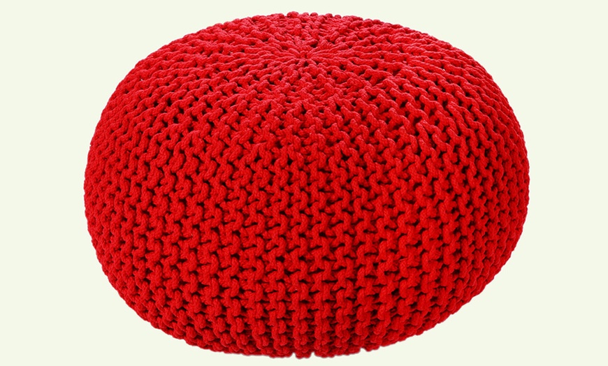 Image 19: Round Knitted Pouffes