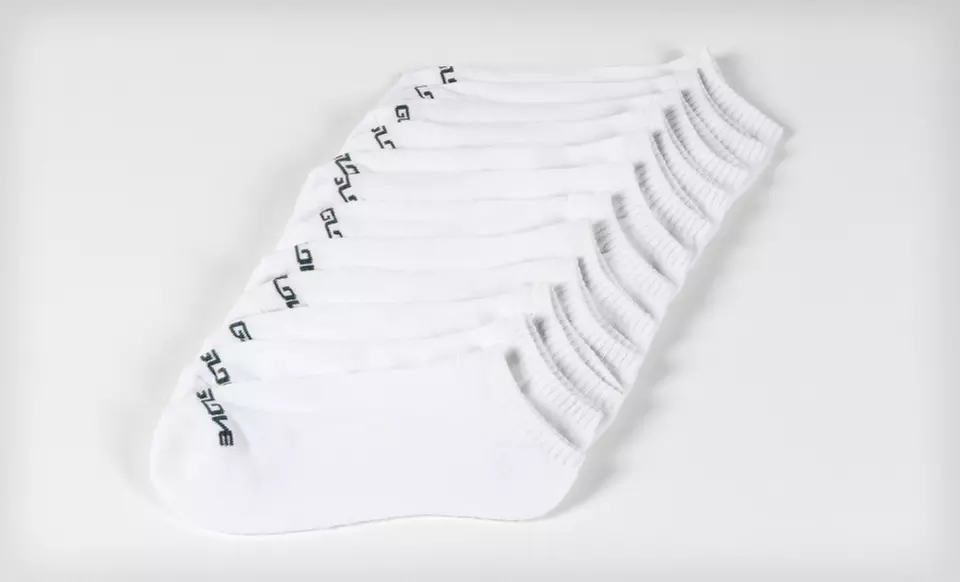 12 Pairs of Body Glove Men’s Crew-Cut or Low-Cut Banded Socks in Black or White (Up to Half Off). Free Shipping. - Second Medium