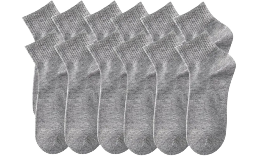 Image 11: 24-Pack of Bottom Up Men's Ankle Stretch Cotton Low Cut Sports Socks