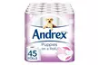 45, 90 or 135 Rolls of Andrex Puppies on a Roll Toilet Paper with Optional 24, 36 or 48 Gentle Clean Washlets - Second Medium