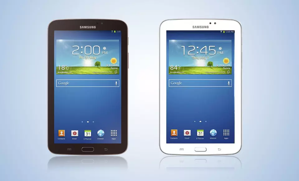 Samsung 7" Galaxy Tab 3 8GB Android Tablet in Black or White. (Manufacturer Refurbished) Free Returns. - Primary Image