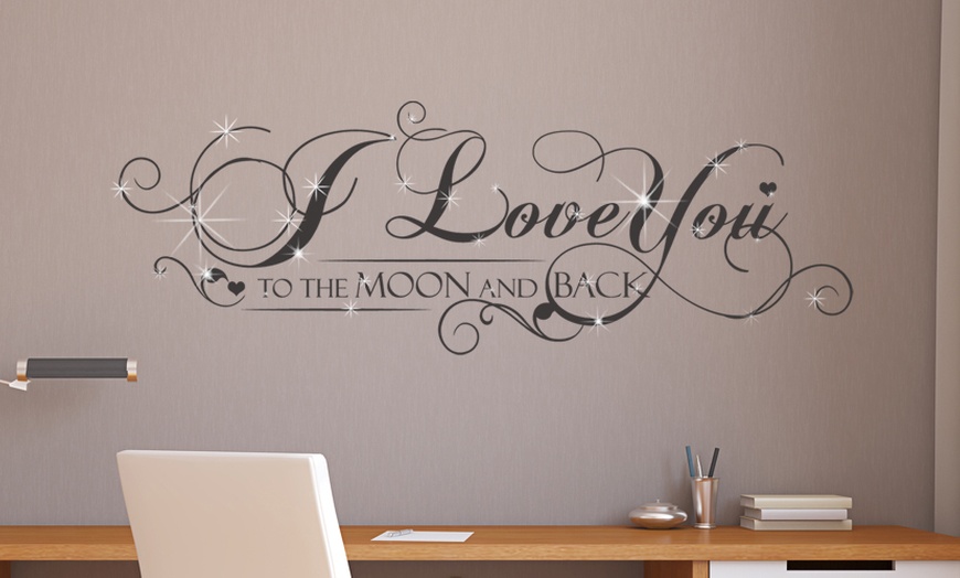 Image 1: "I Love You" Quote Wall Sticker