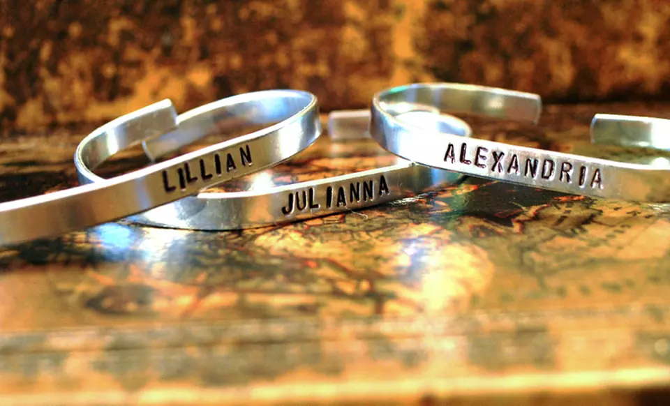 Custom Stamped Aluminum Rings and Cuffs from LilyDeal.com. Multiple Styles from $12.99–$18.99. - Second Medium