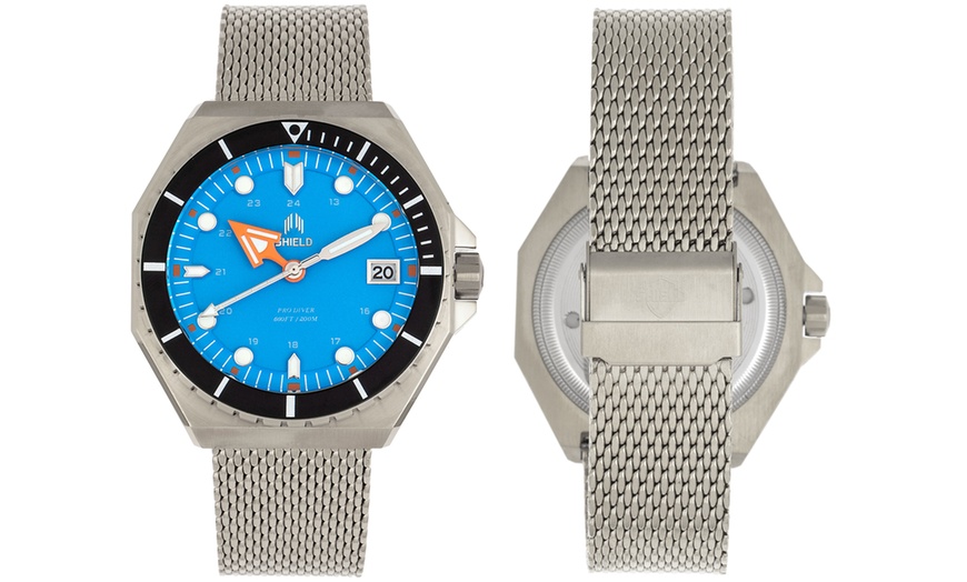 Image 6: Shield Marius Bracelet Diver Watch with Date