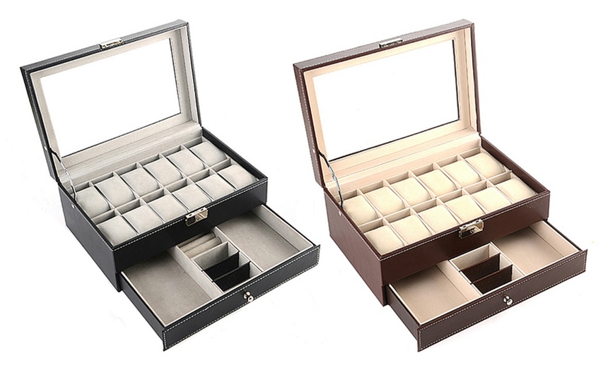 Image 9: 12 or 20-slot watch case