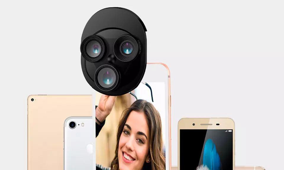 One or Two Aquarius Three-in-One Phone Camera Lenses with Fisheye and Wide-Angle Modes - Image 6
