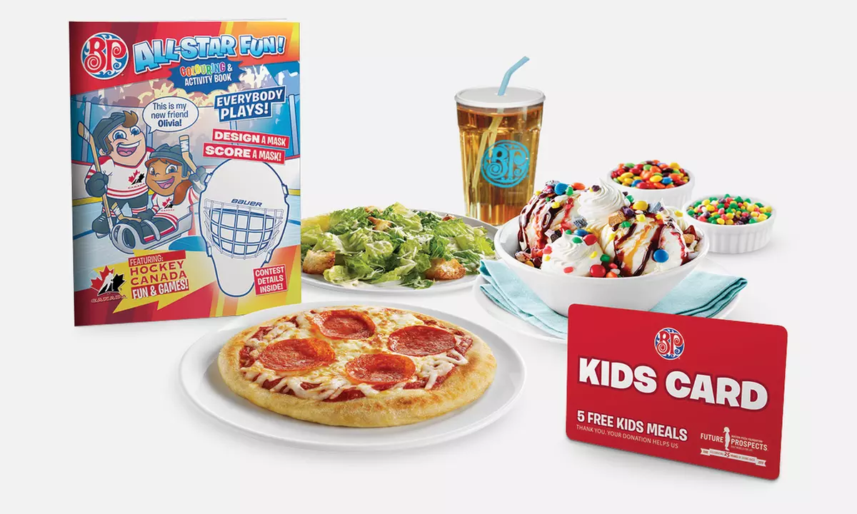 $5 for a Kids Card, Good for Five Kids Meals at Boston Pizza ($35 Value) - Primary Image