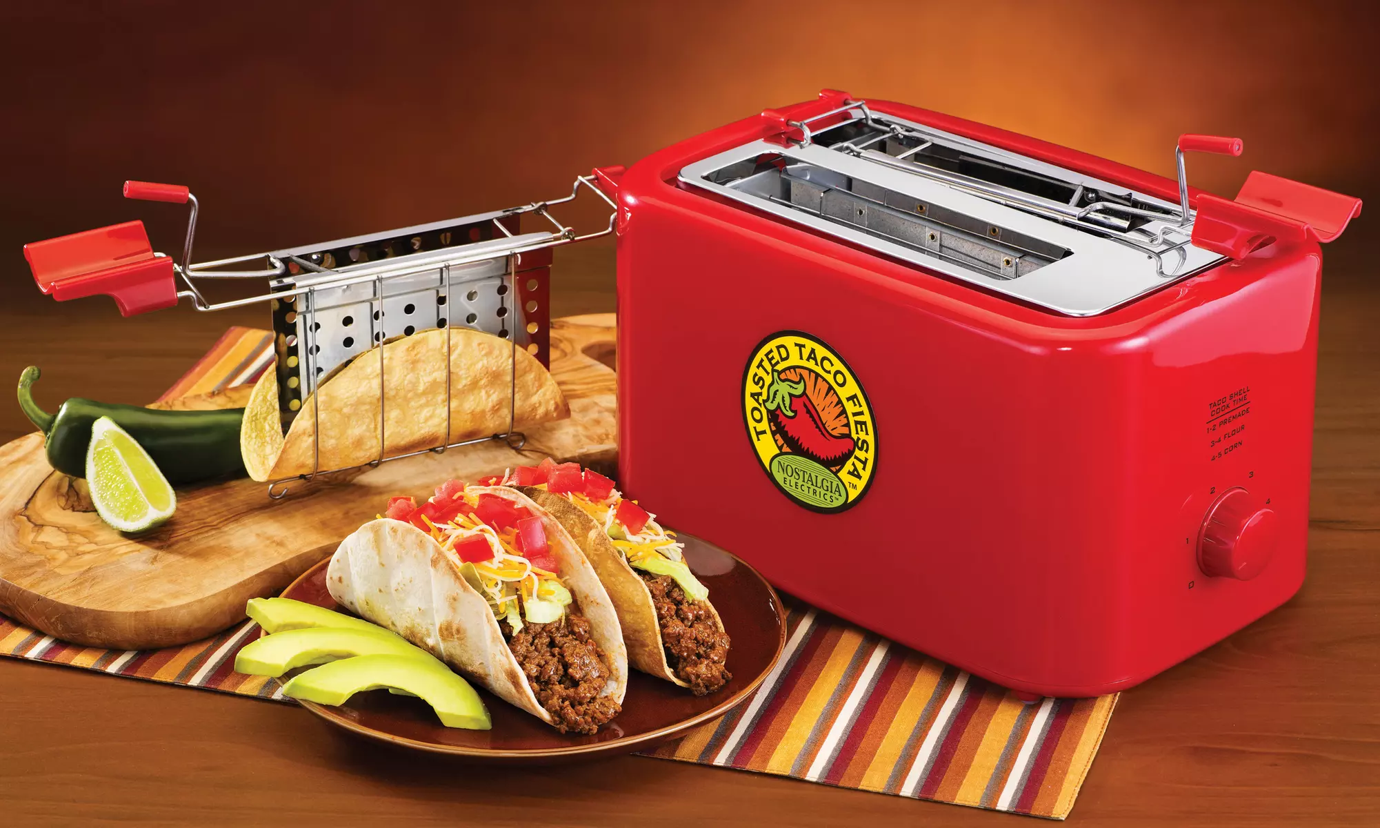 Nostalgia Fiesta Series Baked Taco-Shell Toaster - Primary Image