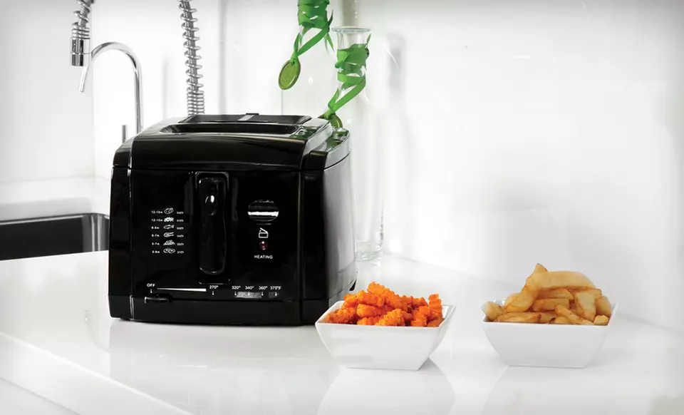 $39 for a Chefman Professional-Style Deep Fryer in Black or White ($79.99 List Price). Free Shipping and Free Returns. - Primary Image
