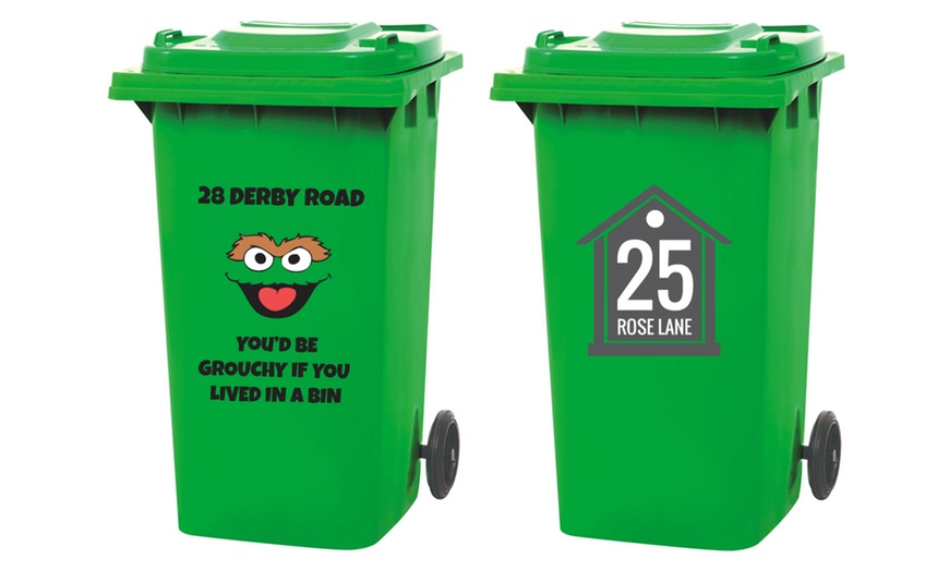 Image 2: Personalised Wheelie Bin Sticker