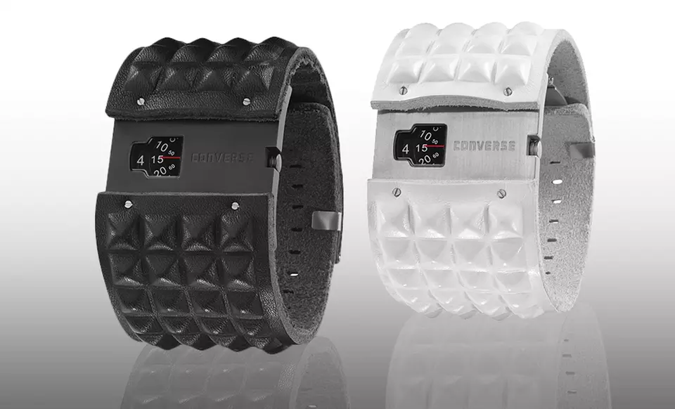 $49.99 for Converse Leather Cuff Watches ($124.99 List Price). Multiple Colors Available. Free Shipping and Returns. - Primary Image