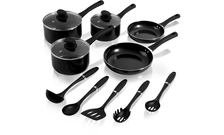 Image 6: Swan Pan Set with Utensil Set 